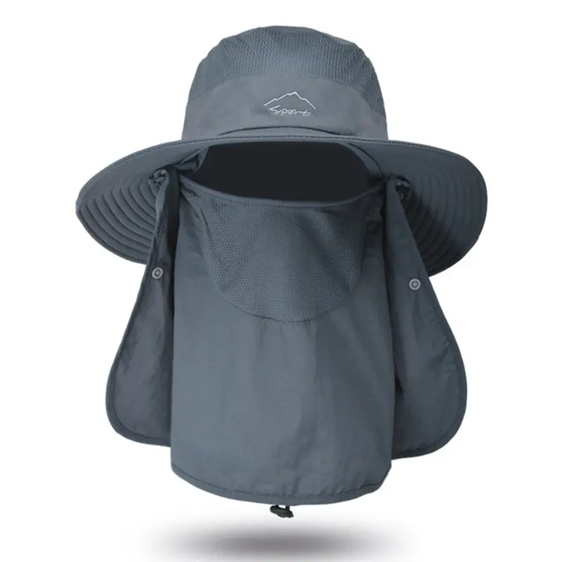 Perfect Choice for Summer Outdoor Activities, Sun Protection Bucket Hat with Detachable Face Shield