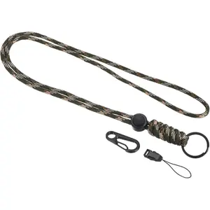 Badge Lanyard Necklace  Cord Metal Clasp Hook Ring Strap for  Whistle ID Card Badge Holder