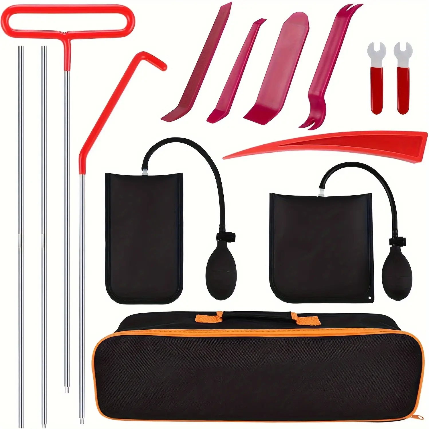 Portable Professional Automotive Vehicle Tool Set with Carry Bag - Car & Truck Repair, Emergency Door Dent Repair, Includes Pliers, Screwdrivers, Sockets&Socket Sets, Emergency Fix