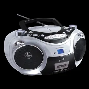 Supersonic SC-709 Portable MP3/CD Player with Cassette Recorder, AM/FM Radio ... Remote Control Lcd