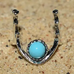 Antler Faux Turquoise Statement Ring
