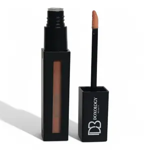 Doxology Beauty, Nat Luxe Lipgloss, OMI - Hydrating Lip Color - Cool Nude Shade for Deep Melanin Tones - Makeup, Cosmetic, Moisture, Hydrate