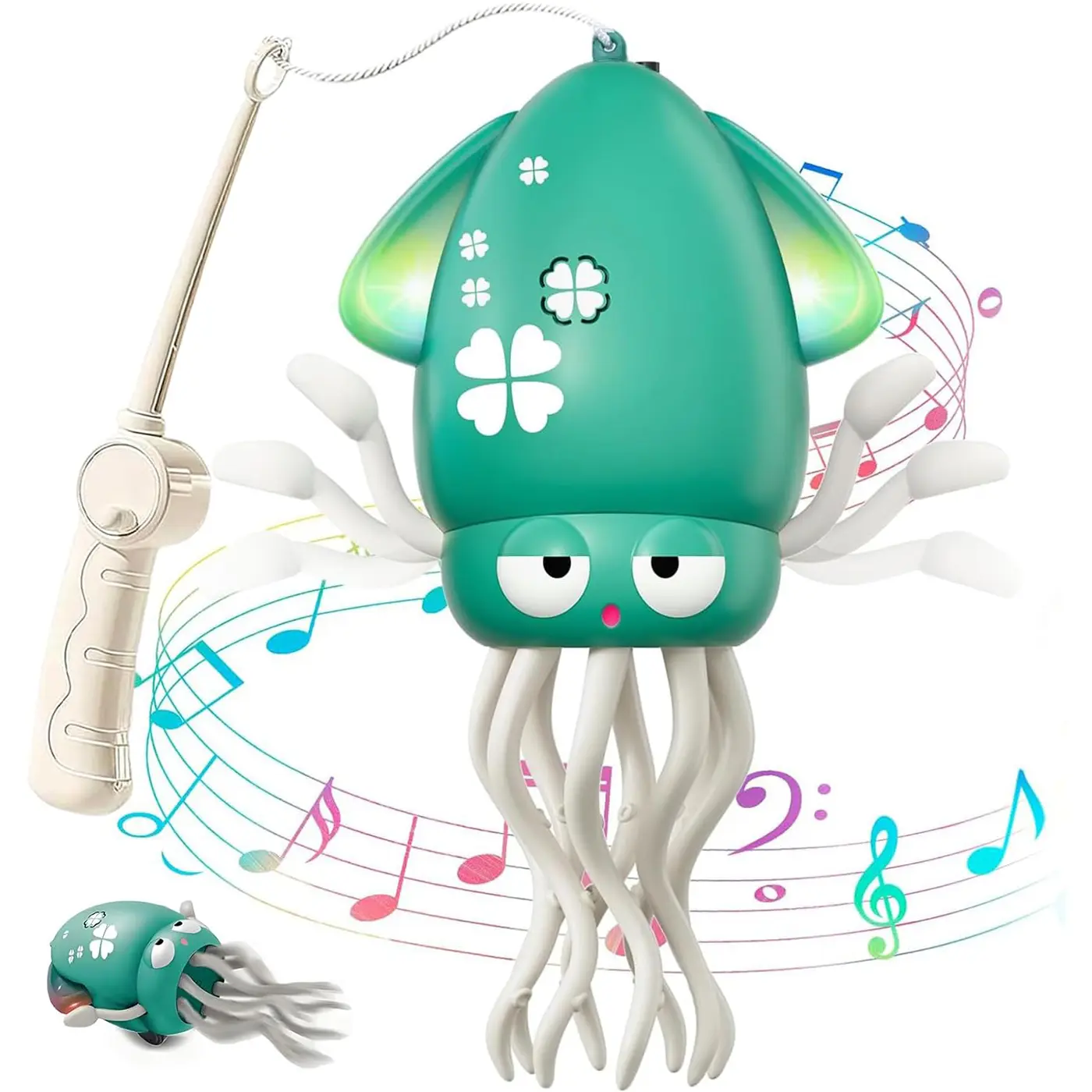 Electric Sensory Play Octopus Toy Gift, Automatic Obstacle Avoidance, Crawls & Dances, Light-Up Music Realistic Animal Toy (requires 3 Aaa Batteries), Musical Light Up