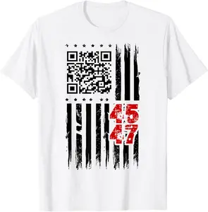 Funny QR Scan Me President 45/47 Trump Dancing Code Apparel T-Shirt