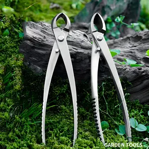 Stainless Steel Bonsai Pruning Shears, Round/curved Mouth Branch Trimmers, Professional Gardening Hand Tools for Bonsai Shaping & Maintenance