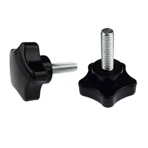 2 Pack M8 x 25mm (5/16" x 1") Thread Replacement Star Hand Knob Tightening Screw