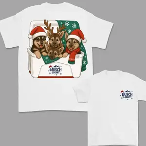 Comfort Colors Christmas German Shepherd T-shirt, Christmas Dog Trendy Shirt, Perfect Busscch Light Beer And Dog T-shirt