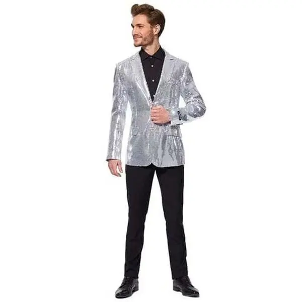 Suitmeister Sequins Silver Blazer