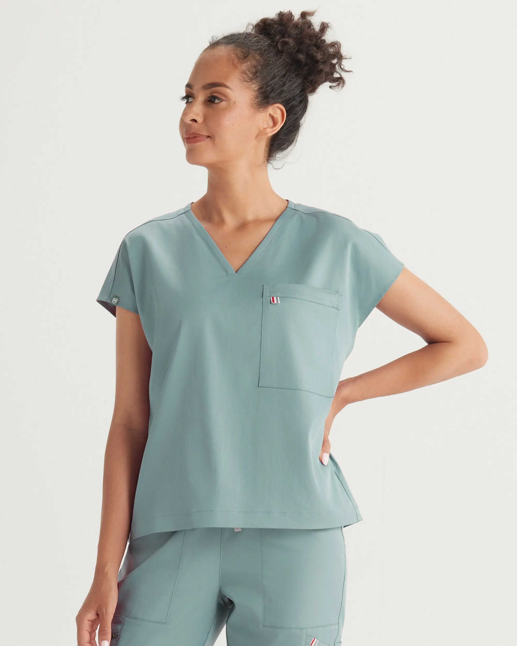 TENCEL™ Bell ‎ Relaxed Scrub Top (Final Sale)