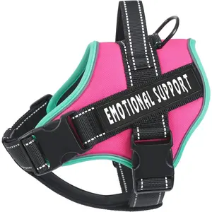 PURR LAB Service Dog Harness, Emotional Support Pet Vest Harness, Reflective Breathable and Adjustable No-Pull ESA Dog Harness for Small Medium Large Dogs (with 4 PCS Removeable Tags)