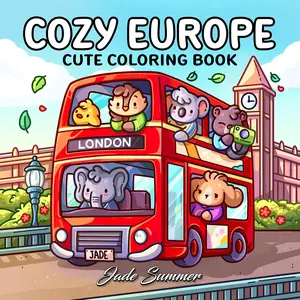 Cozy Europe: Cute Coloring Book for Adults and Teens with Charming Characters and Delightful European Scenes for Relaxation Imaginative Play Art
