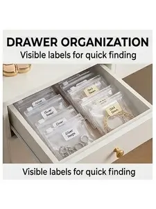 Anti-Oxidation Jewelry Organizer Bags (30-Pack) | Clear PVC Ziplock Pouches for Necklaces, Earrings & Rings | Tangle-Free Travel Storage for Jewelry