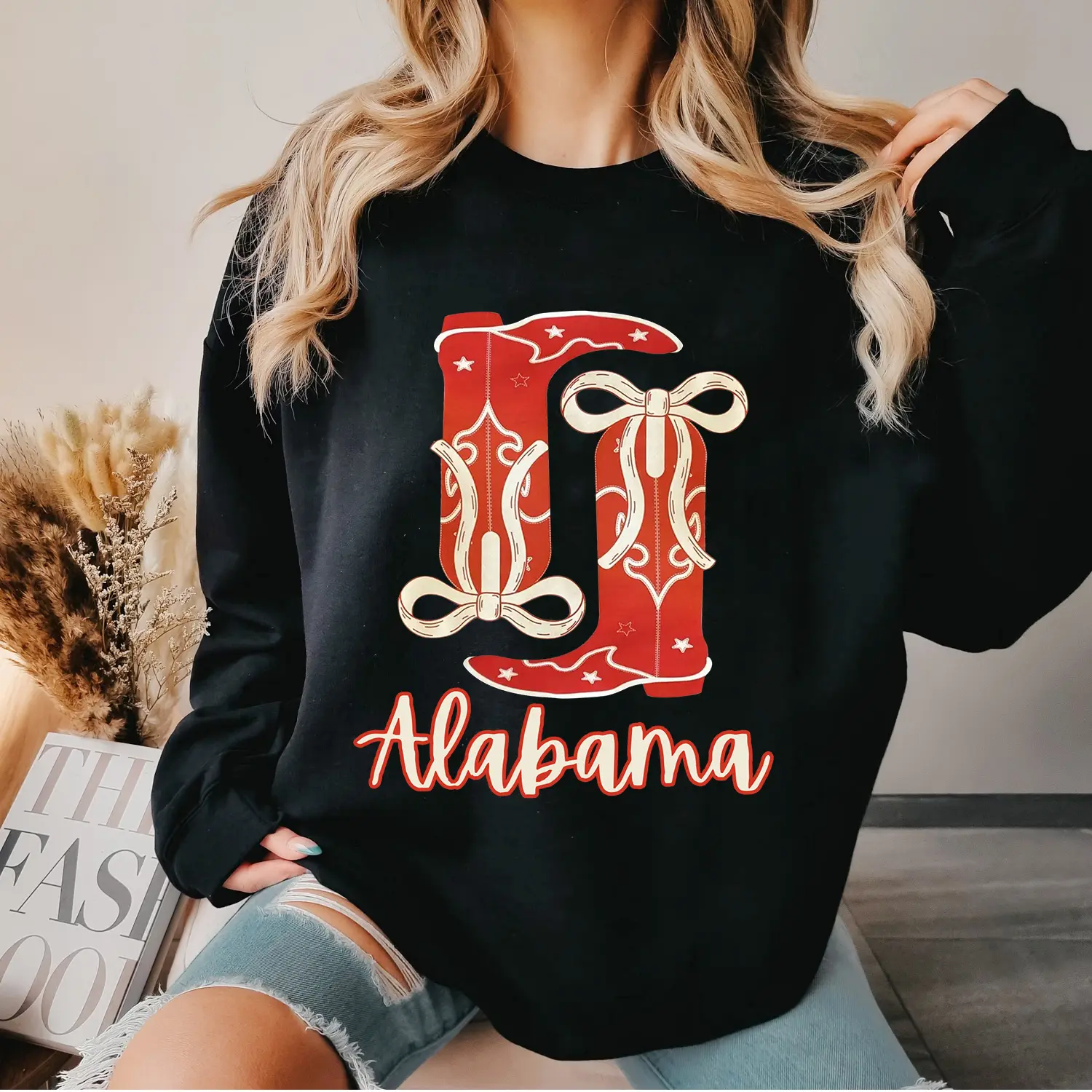 Alabama Bama Fan Roll Tide Sweatshirt, Alabama College Apparel, Game Day Boots Sweatshirt, Bama Game Day Sweatshirt, Vintage Alabama Sweatshirt Bama Football Shirt Bama Crew Neck