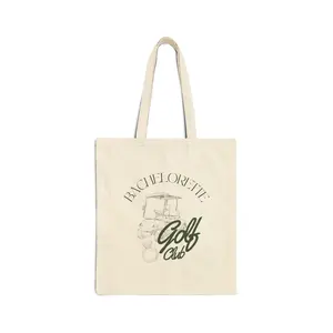 Bachelorette Golf Club Canvas Tote Bag - Custom Bachelorette Party Gift Bag
