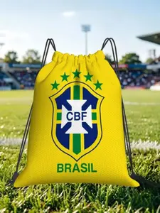 1 pc Brazil Football Portable Hiking Drawstring Bags Riding Backpack Gym Shoes Storage Backpacks Match Day Essentials