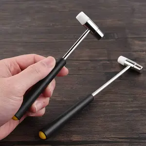 1pc Dual-Headed Mini Jewelry Hammer - Dual-Function Flat & Round Heads, Durable Iron Alloy & Plastic Construction, Multi-Purpose Tool for Watch, Woodworking, DIY, Jewelry Making, Crafts, DIY Projects, Precision Crafting, Comfortable Grip Handle