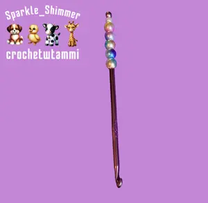 Sparkle & Shimmer Mermaid Beaded 6mm Crochet Hook Perfect for Amigurumi Crafting Tools