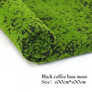 Black Coffee Base 1-meter By 1-meter Artificial Moss Artificial Turf Lawn Scene Window Display Decoration Outdoor Wedding Green Plant Wall Pearl Cotton Bonsai Moss
