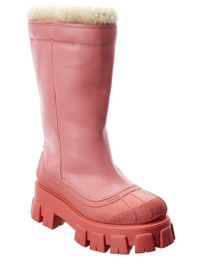 Prada Monolith Leather Boot