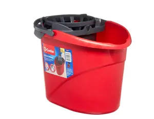 O-Cedar QuickWring Bucket 2.5 Gallon Mop Bucket with Wringer Red for Efficient Cleaning Tasks