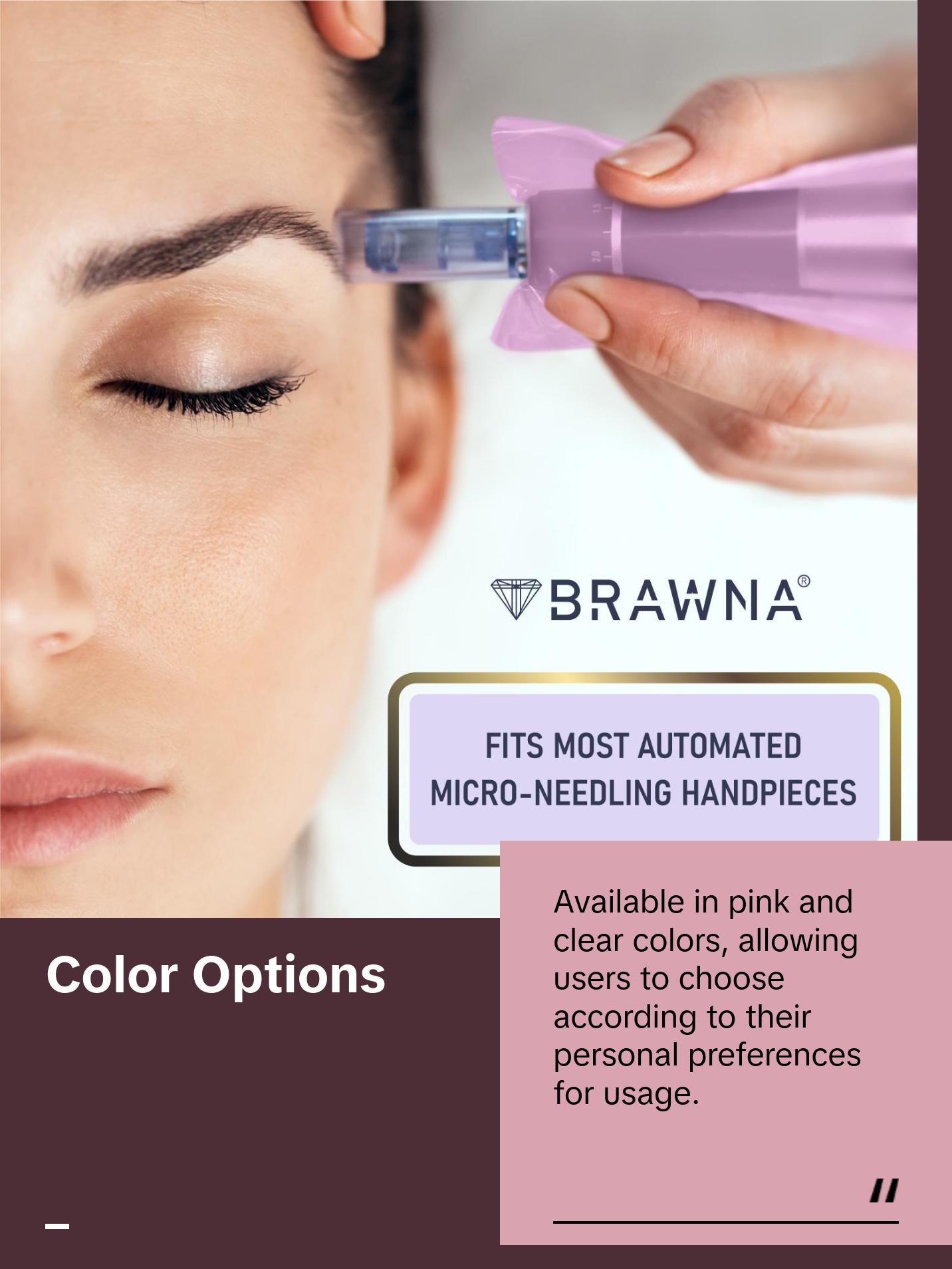 BRAWNA 220 Pack Disposable PMU, Tattoo & Microneedling Pen Type Machine Covers - Pink