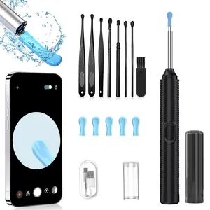 Visual Ear Pick with Camera & Light, 8-Piece Ear Wax Remover Kit, Earwax Removal Tool, 1080P HD, Compatible with iOS & Android, Perfect Gift for Men