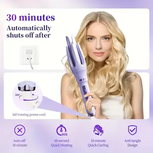 Automatic Hair Curler - 1pc Electric Rotating Hair Curler With Anti-tangle And Anti-scald Design. It Is A Portable Heated Hair Curler, Perfect For Women. It Makes An Ideal Gift For Mother'S Day, Birthdays, And Christmas.