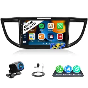 10 Inch Android 13 IPS Touch Screen Car Stereo for Honda CRV 2012-2016, Wireless Carplay & Android Auto, Bluetooth 5.4, GPS, WiFi, SWC, Backup Camera