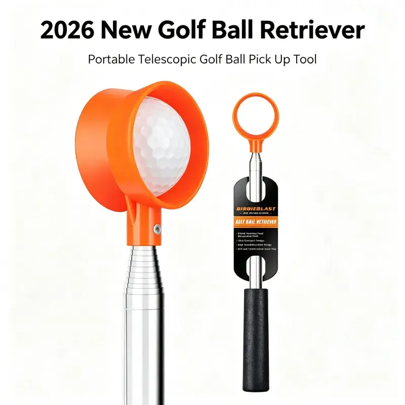 Golf Ball Retriever Telescopic for Water, 9Ft/12Ft/9.01Ft/16.3Ft/20Ft Stainless Steel Golf Ball Retriever, Professional Golf Ball Retriever