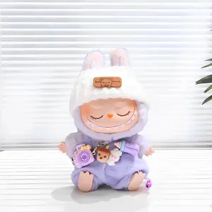 Labubu Doll Clothes Set -Stylish 17cm Labubu Clothes & Accessories Bundle,Premium Fabric with Miniature Accessories for Labubu Doll Collectionn