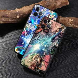 Anime Power Energy Effect Phone Case, Electric Blue Yellow Print Protective Cover For iPhone 17 16 15 14 13 12 11 Pro Max Air