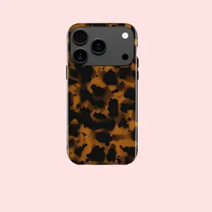 Tortoiseshell Amber 2-in-1 TPU Film Casing - Customized Shockproof Anti-Drop Protection Cellphone Accessory for iPhone 17 Pro Max, 16 Pro Max, 15, 14, 13 Smartphones