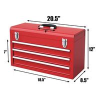 3 Drawers-Red