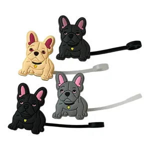 French Bulldog Straw Covers – Set of 4 – Cute and Functional