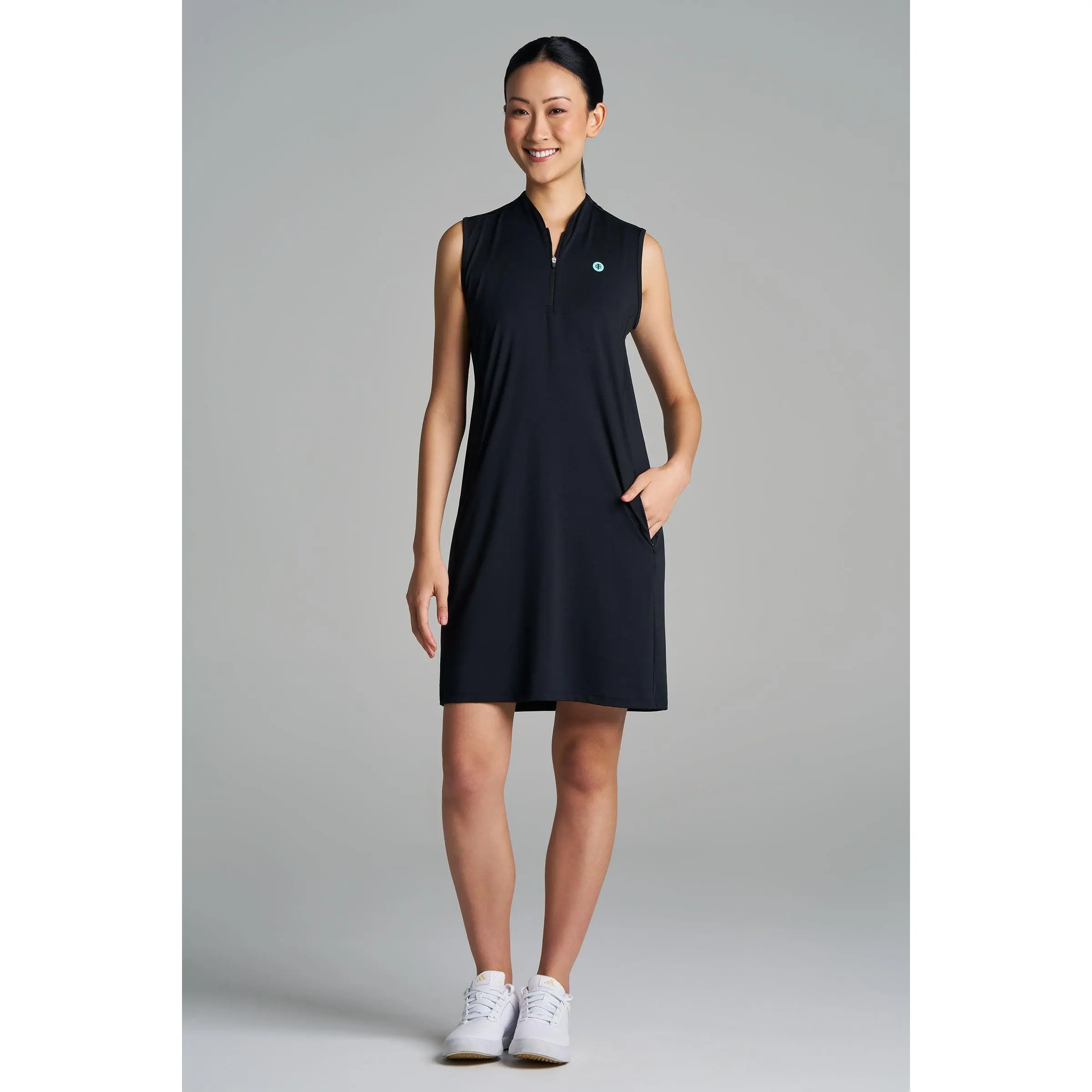 Backspin | Women's Sleeveless Golf Dress | Black
