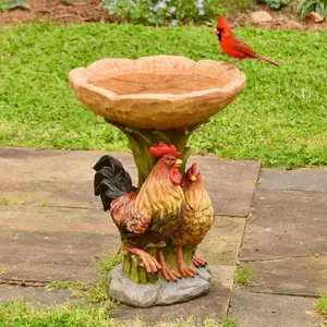 Garden animal resin bird feeder hummingbird bathtub outdoor decorative ornaments sculpture resin crafts.Outdoor decoration