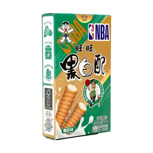 Want Want Cream Filled Wafer Rolls - Coconut Flavor, 56g Snack Pack