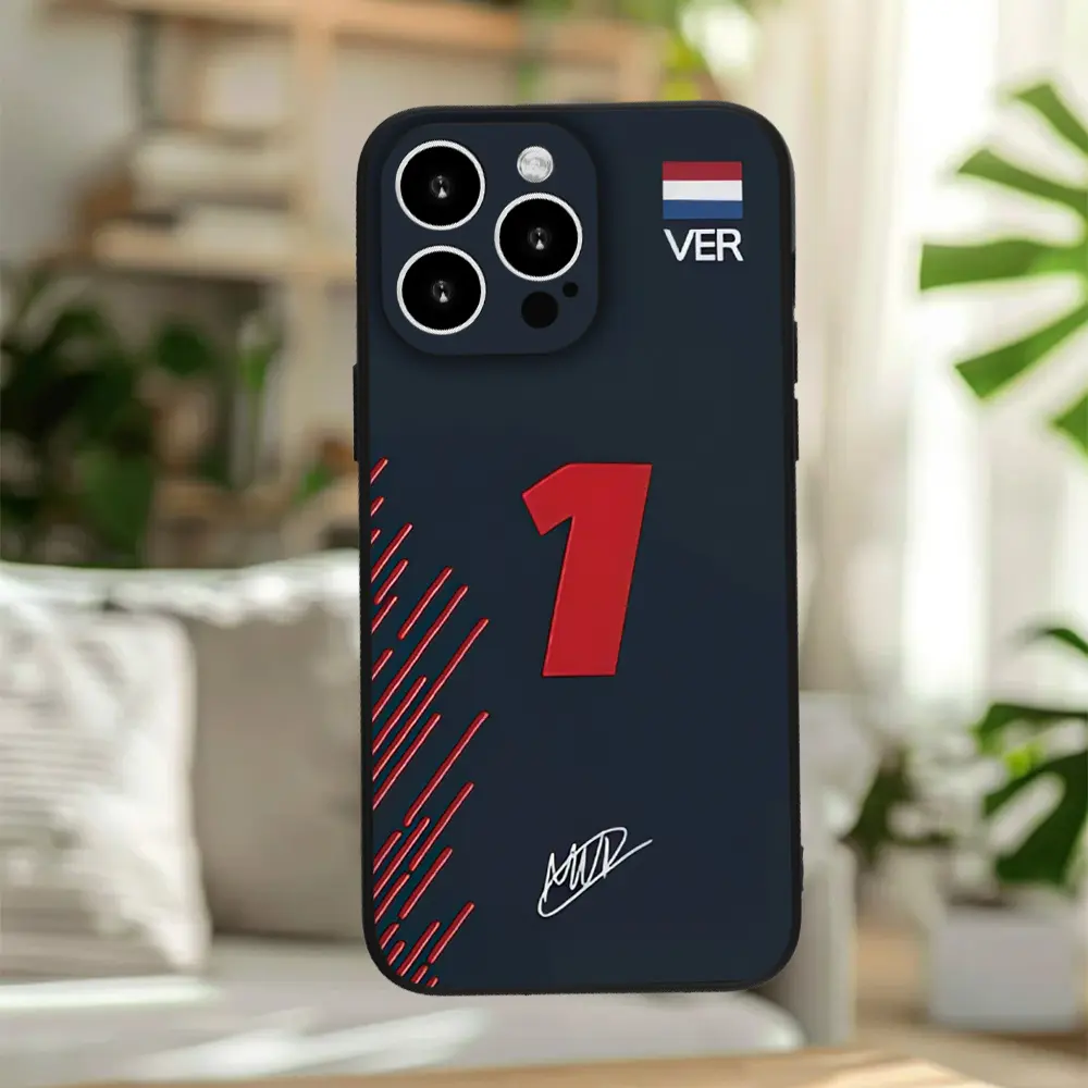 Phone case: Minimalist Dutch Racing Driver Verstappen Signature Theme Phone  Case for iPhone 17 Pro Max/