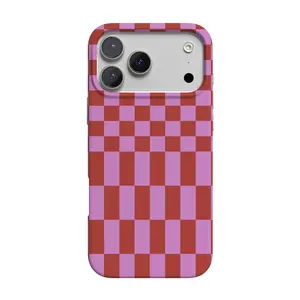 Casely iPhone 17 Pro Max Case | Vibe Check | Pink Checkerboard | Compatible with MagSafe | Classic Ultra Thin Design
