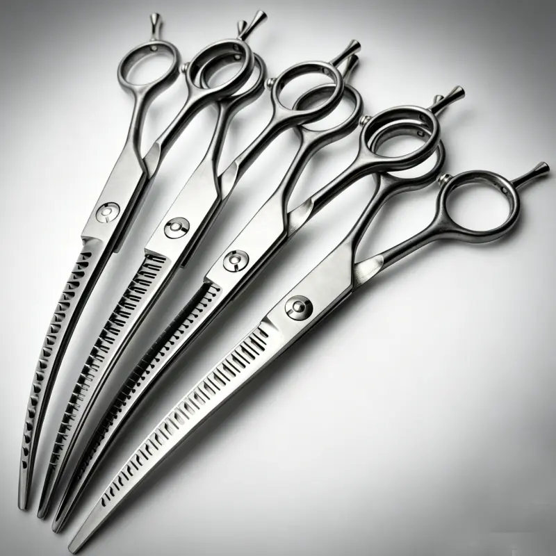 wingsbro 7 inches Pet Grooming scissors, Down Curved Thinning Scissors for Pet Hair Beauty