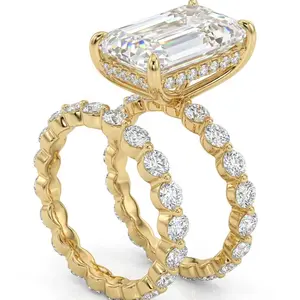 Wedding Ring Set - Engagement Ring  14k Gold Plated for Women
