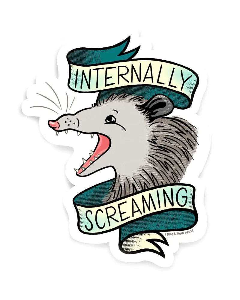 Internally Screaming Possum Sticker