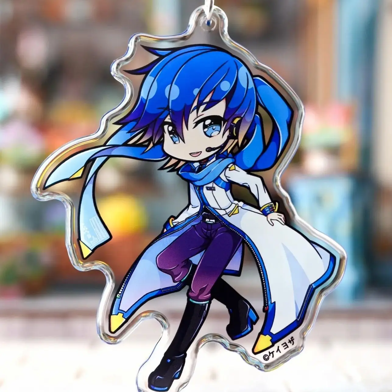 KAITO V3 - 3" Rounded Acrylic Keychain Cute Keychian, Gift for Fan Anime