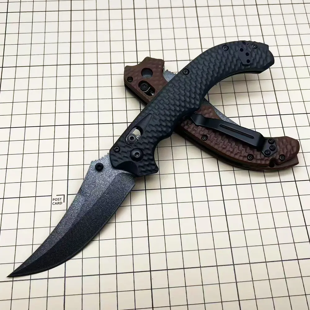 Tactical Folding Pocket Knife for Adults, 9cm D2 Steel Claw Blade with Textured G10 Grip & Deep Carry Pocket Clip - Compact Aluminium Utility Tool for Camping & EDC, Secure Hold