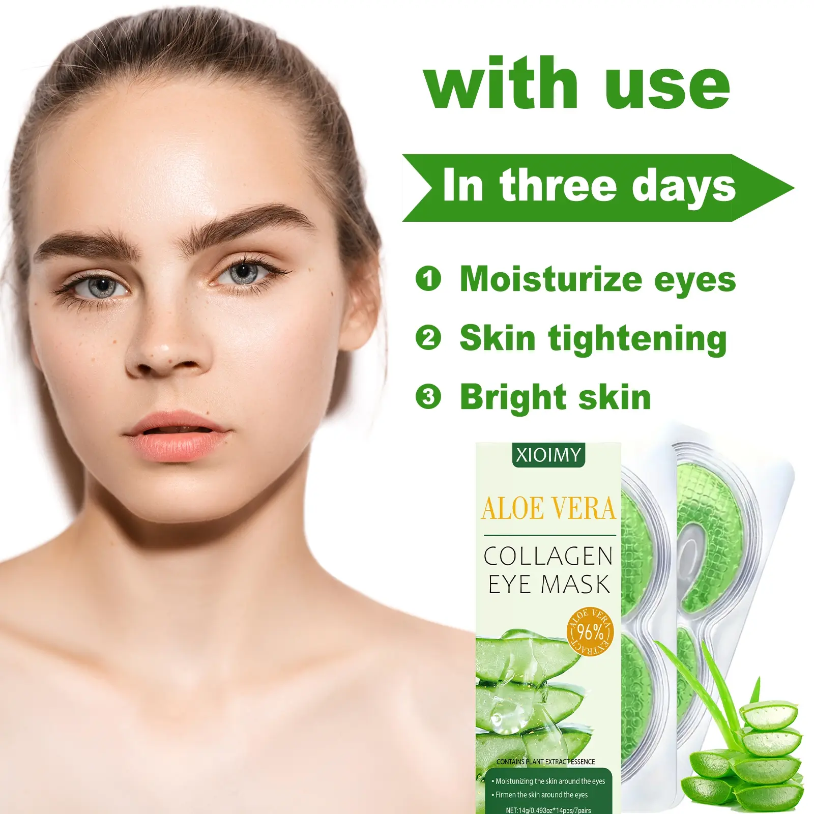 14pcs Aloe Vera Collagen Eye Masks, Natural Aloe Vera Ingredients, Smooth  Soft Moisturizing Hydrating Eyelid Skin, Fades Dark Circles, All Skin  Types, Hydrating Eye Care - TikTok Shop