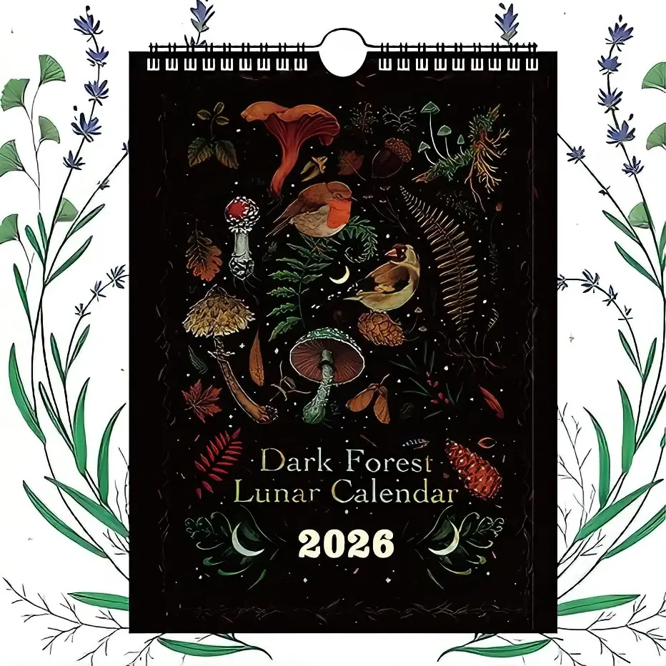2026 Calendar Dark Forest, at a Glance Paper Wall Calendar 12 Month, Family, Office and School Hanging Calendar, 11.41" x 8.26"