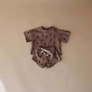 Lightning Cotton Two Piece Short Sleeve Set