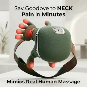 4D Bionic Kneading Neck & Shoulder Massager | Smart Heat Therapy | Deep Muscle Relief | Hands-Free Portable Design for Professional Relaxation