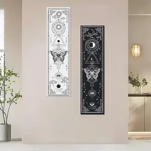 Sun & Moon Pattern Tapestry, 2 Counts/set Butterfly Pattern Wall Hanging, Wall Decor for Home Living Room Bedroom Dormitory, Wall Tapestries