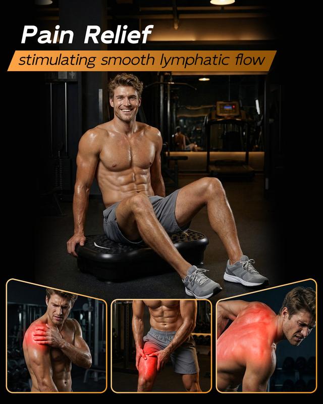 HopHorse High-Power Vibration Plate Exercise Machine Oscillating plate 300 lbs Weight Capacity Bluetooth Remote Control 3-in-1 Indoor Home Gym Fitness Equipment with 2 Resistance Bands